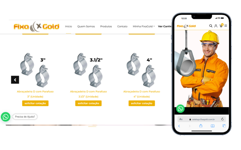 Loja FixaGold - E-commerce de Materiais de Construção